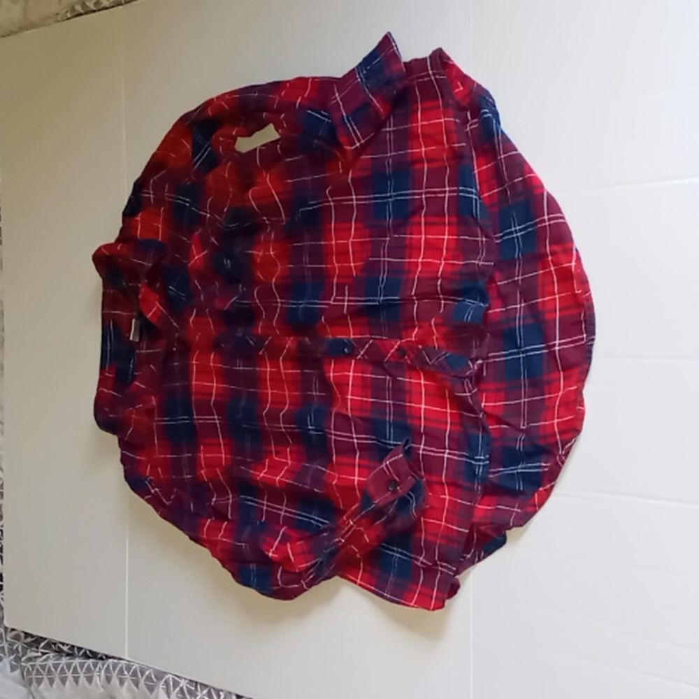Terra & Sky Plaid Shirt Women's 0X(14W)